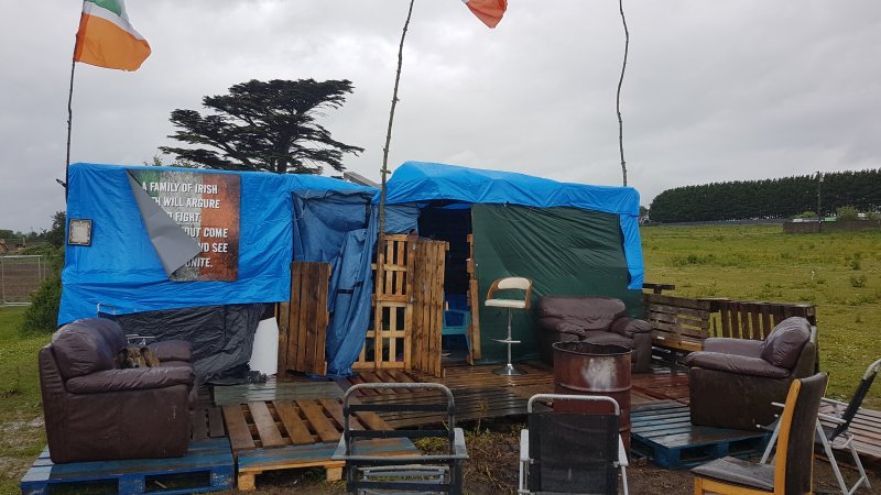 Clonmel 25 May 2024, picture of protest hut.jpg