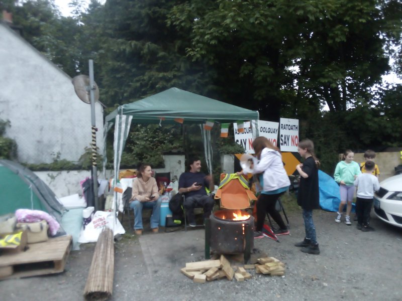 Thornton Hall, 3 June 2024, protest camp at entrance to the actual House.jpg